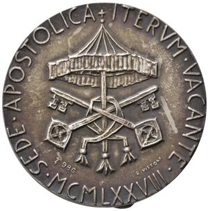 obverse: Medaglie Papali. ROMA. Medaglia Sede Vacante 1978 II. Camerlengo Card. Villot. Ag (31,48 g) Opus Vistoli. Boccia 130. qFDC