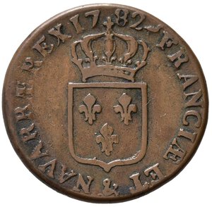 reverse: FRANCIA. Luigi XVI. Sol 1782 Aix. Cu. BB