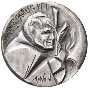obverse: Medaglie Papali. Giovanni Paolo II (1978-2005). Medaglia 1983 anno V 
