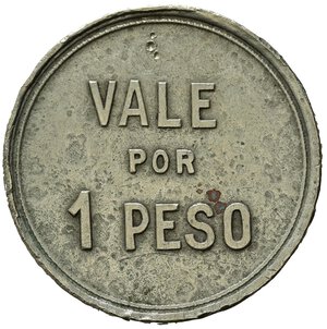 reverse: Gettoni. Argentina. Eduard Muller - Gran Chaco Santa Fe - gettone da 1 peso. BB