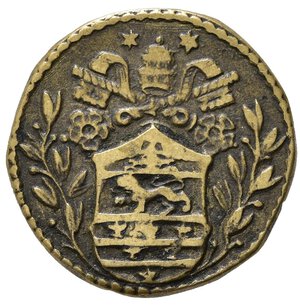 obverse: Pesi. Stato Pontificio. Innocenzo XI (1676-1689). Peso monetale Scudo d Italia. Contromarca stella a sei punte. AE (3,11 g). SPL
