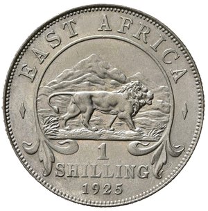reverse: AFRICA ORIENTALE BRITANNICA. East Africa. Giorgio V. 1 Shilling 1925. Ag. qFDC