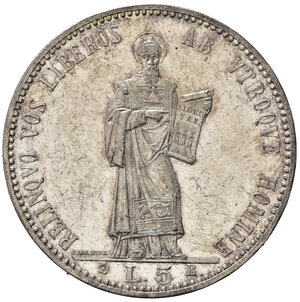 reverse: SAN MARINO. Vecchia monetazione. Roma. 5 Lire 1898. Ag. Gig. 17. Segni nei campi, fondi speculari. qFDC