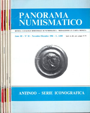 obverse: PANORAMA NUMISMATICO. - Anno III. 1986. 6 fascicoli completo. ill. nel testo. ottimo stato.