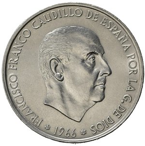 obverse: SPAGNA. Francisco Franco. 100 pesetas 1966 (68). qFDC