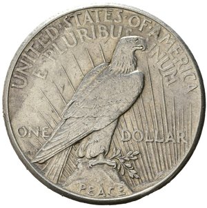obverse: STATI UNITI. Dollaro Peace 1922 S. Ag. qSPL