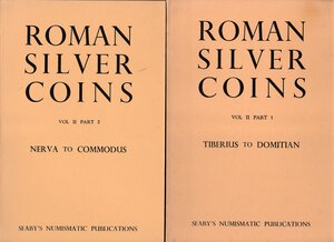 obverse: SEABY Harold A. Roman Silver Coins Vol. II Part I-II. London, 1954/1955 Legatura editoriale, 2 voll., pp. 186, ill.
