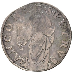 reverse: ANCONA. Giulio III (1550-1555). Giulio con San Pietro. Ag (2,85 g). MIR 993/5. MB