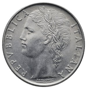 reverse: 100 Lire Minerva 1956 FDC QFDC
