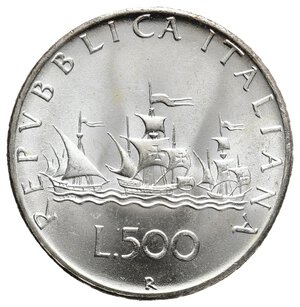 obverse: 500 Lire Caravelle argento 1966  FDC