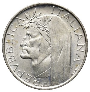 obverse: 500 Lire Dante  argento 1965  FDC Macchie al diritto