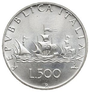 obverse: 500 Lire Caravelle argento 1987  FDC