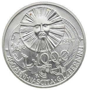 reverse: 1000 Lire Bernini argento 1998 FDC