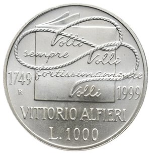 reverse: 1000 Lire Alfieri argento 1999 FDC