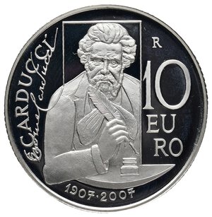 obverse: SAN MARINO 10 Euro argento Carducci 2007 PROOF  (In confezione Originale)