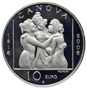obverse: SAN MARINO 10 Euro argento Canova  2006  PROOF  (In confezione Originale)