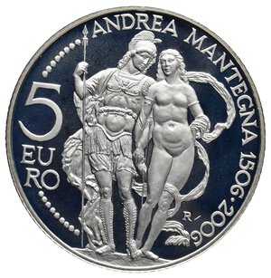 obverse: SAN MARINO 5 Euro argento Mantegna 2006  PROOF  (In confezione Originale)