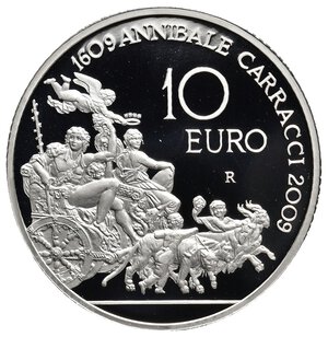 obverse: ITALIA  10 Euro argento 2009 Annibale Carracci PROOF (In confezione Originale)