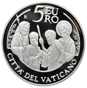 obverse: VATICANO 5 Euro argento 2017 Giornata Mondiale Pace PROOF (In confezione Originale)