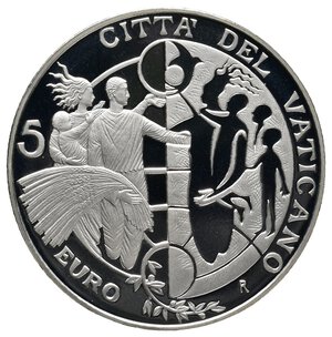 obverse: VATICANO 5 Euro argento 2009 Giornata Mondiale Pace PROOF (In confezione Originale)