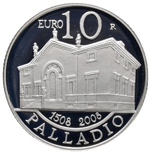 obverse: ITALIA  10 Euro argento 2008 Palladio PROOF