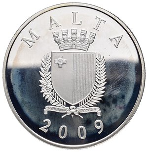 reverse: MALTA  10 Euro argento 2009 PROOF (In confezione Originale)