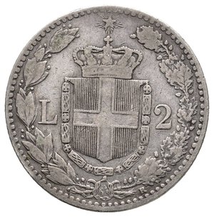 reverse: Umberto I 2 Lire argento 1899