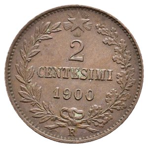 obverse: Umberto I 2 Centesimi 1900  SPL macchia