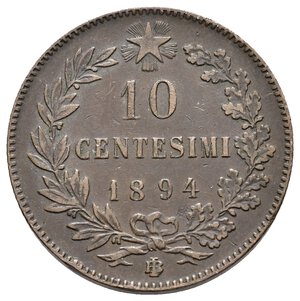 obverse: Umberto I 10 Centesimi 1894 BI