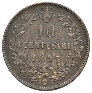 obverse: Umberto I 10 Centesimi 1893 BI