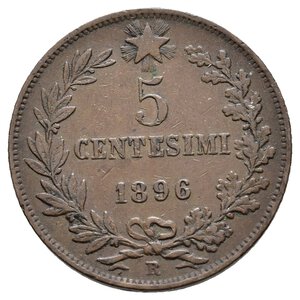obverse: Umberto I 5 Centesimi 1896 rara