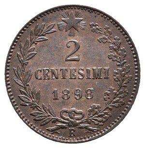 obverse: Umberto I 2 Centesimi 1898 Qfdc Tracce Rosse