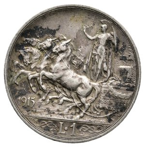 obverse: Vittorio Emanuele III - 1 Lira Quadriga argento 1915