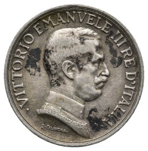 reverse: Vittorio Emanuele III - 1 Lira Quadriga argento 1915
