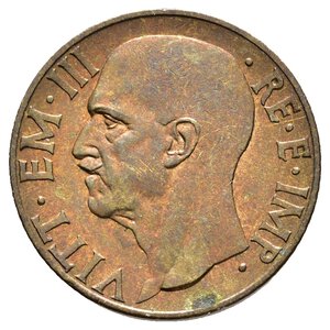 reverse: Vittorio Emanuele III - 10 Centesimi Impero 1939 Bronzo FDC  Macchia