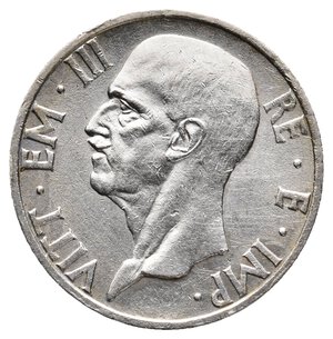 reverse: Vittorio Emanuele III - 5 Lire Famiglia argento 1936 BB Tracce Pulizia