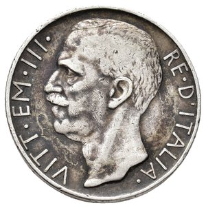 reverse: Vittorio Emanuele III - 10 Lire Biga argento 1926  BB BORDO LARGO