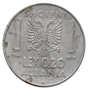 obverse: Vittorio Emanuele III - Colonia albania 0,20 Lek 1941