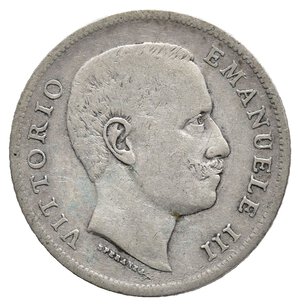 reverse: Vittorio Emanuele III - 1 Lira Aquila argento 1907 MB-BB