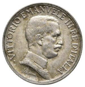 reverse: Vittorio Emanuele III - 1 Lira Quadriga argento 1916