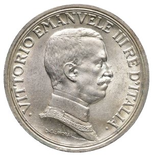 reverse: Vittorio Emanuele III - 2 Lire Quadriga argento 1916 FDC ECCEZIONALE