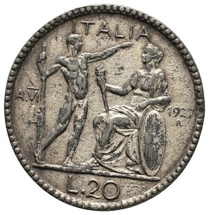 obverse: FALSO EPOCA  - Regno d Italia  - 20 lire Littore 1927  RARA