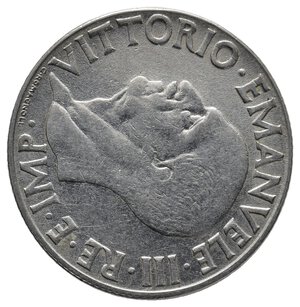reverse: ERRORE - Regno d  italia - 1 Lira Impero 1940 Asse spostato 90°