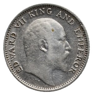 reverse: INDIA - Edward VII - Quarter Rupee argento 1904