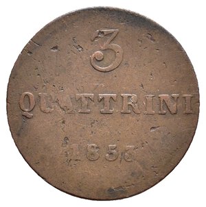 obverse: FIRENZE E GRANDUCATO DI TOSCANA - 3 Quattrini 1853