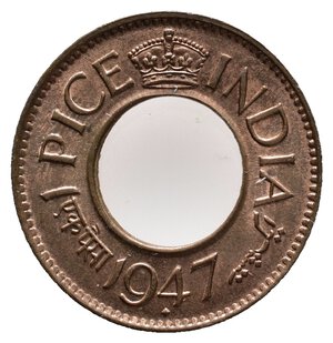 obverse: INDIA - George VI - 1 pice 1947