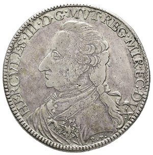 reverse: MODENA - Ercole III D este (1780-96)  Tallero 1796