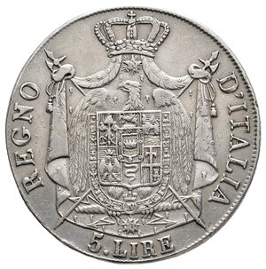 obverse: NAPOLEONE Imperatore d Italia - 5 Lire argento 1809 Milano