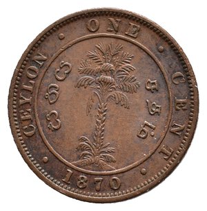 obverse: CEYLON - Victoria queen 1 cent 1870