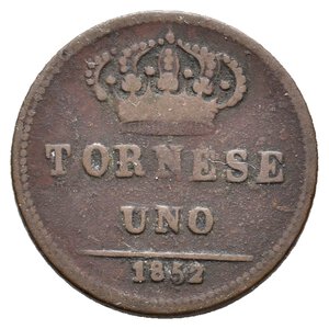 obverse: NAPOLI - Ferdnando II - 1 Tornese 1852